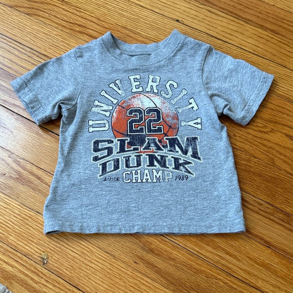 Place 12-18M Slam Dunk Champ Gray Short Sleeve